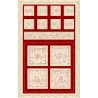 P17-MAS11090-RG PATCH. AMERICANO CHRISTMASTIME (01) PANEL 70X110 CM. ALGODON 100% CREMA/ROJO Venta en piezas de 7.00 M