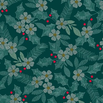 P17-MAS11172-G PATCH. AMERICANO HOLIDAY STITCHES (05) 110 CM. ALGODON 100% VERDE Venta en piezas de 7.00 M