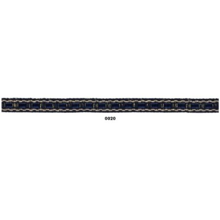 129828-20 GALON TERCIOPELO NANDINI 10 MM. PA+PET+METALLIC MARINO Venta en piezas de 20.00 M
