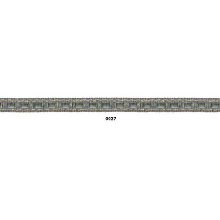 129828-27 GALON TERCIOPELO NANDINI 10 MM. PA+PET+METALLIC GRIS Venta en piezas de 20.00 M