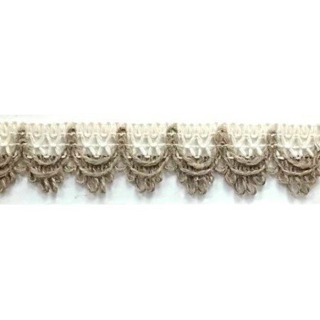 138016-3 REMATE FANTASIA IDALIA 30 MM. ALGODON 50%/YUTE 50% NATURAL/YUTE Venta en piezas de 19.00 M