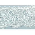 142106-01 PUNTILLA GUIPUR MEENA 90 MM. POLIESTER 100% BLANCO Venta en piezas de 19.00 M