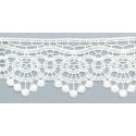 142108-01 PUNTILLA GUIPUR INDIA 65 MM. POLIESTER 100% BLANCO Venta en piezas de 19.00 M