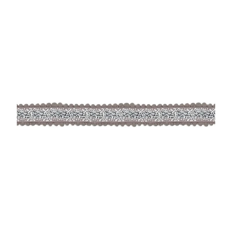 342413-0002 CINTA MADROÑO FANTASIA 25 MM. POLIESTER 100% GRIS Venta en piezas de 10.00 M