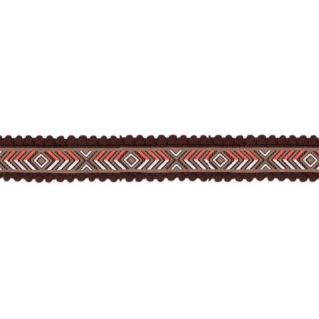 342413-0008 CINTA MADROÑO FANTASIA 25 MM. POLIESTER 100% MARRON Venta en piezas de 10.00 M