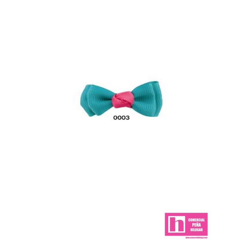 50522 654409-0003_SACHA LAZO BICOLOR LISO 4 CMS POLIESTER 100% VERDE/FUCSIA Venta en piezas de 10.00 U