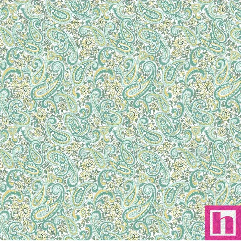67017 PATCH. AMERICANO BLOSSOM BLISS (13) 110 CM. ALGODON 100% BLANCO/MENTA Venta en piezas de 7.00 M