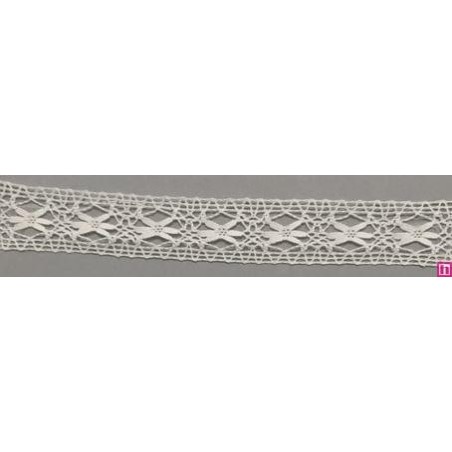67299 ENTREDOS BOLILLO VICENZO 20 MM. ALGODON 100% BLANCO Venta en piezas de 30.00 M