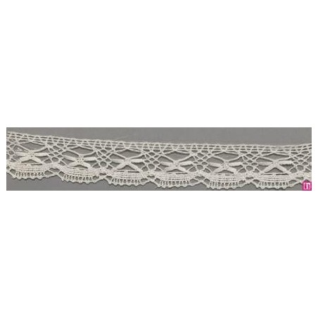 67300 PUNTILLA BOLILLO VICENZO 20 MM. ALGODON 100% BLANCO Venta en piezas de 30.00 M