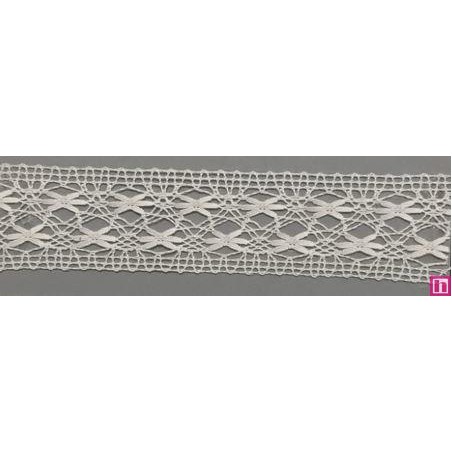 67301 ENTREDOS BOLILLO VICENZO 33 MM. ALGODON 100% BLANCO Venta en piezas de 30.00 M