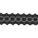 725340-02 GALON TUL BORDADO JULIANA 55 MM POLIAMIDA 50%-ALGODON 50% NEGRO Venta en piezas de 13.70 M
