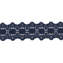 725340-20 GALON TUL BORDADO JULIANA 55 MM POLIAMIDA 50%-ALGODON 50% MARINO Venta en piezas de 13.70 M