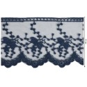 725343-02 PUNTILLA TUL BORDADO KATARA 100 MM.ALGODON 50%-POLIAMIDA 50% NEGRO Venta en piezas de 18.20 M