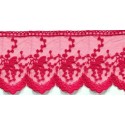 725343-09 PUNTILLA TUL BORDADO KATARA 100 MM.ALGODON 50%-POLIAMIDA 50% ROJO Venta en piezas de 18.20 M