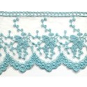 725343-16 PUNTILLA TUL BORDADO KATARA 100 MM.ALGODON 50%-POLIAMIDA 50% CELESTE Venta en piezas de 18.20 M