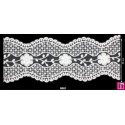 725355-0001 GALON TUL BORDADO LEILANI 60 MM. POLIESTER 50%-ALGODON 50% BLANCO Venta en piezas de 14.60 M