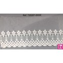 725357-0001 PUNTILLA TUL BORDADO AOLANI 70 MM. POLIESTER 50%-ALGODON 50% BLANCO Venta en piezas de 14.60 M