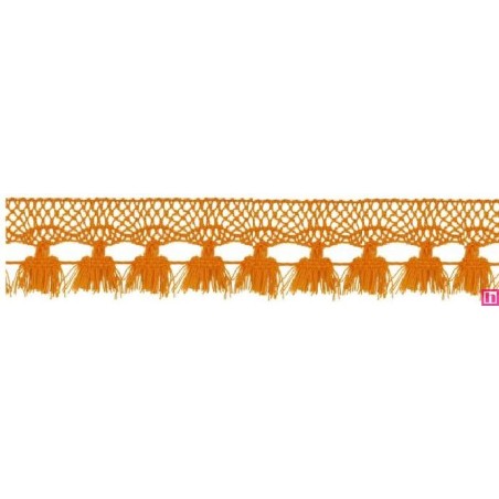 727388-008 FLECO BOLILLO SHAIRA 30 MM. POLIESTER 100% NARANJA Venta en piezas de 25.00 M