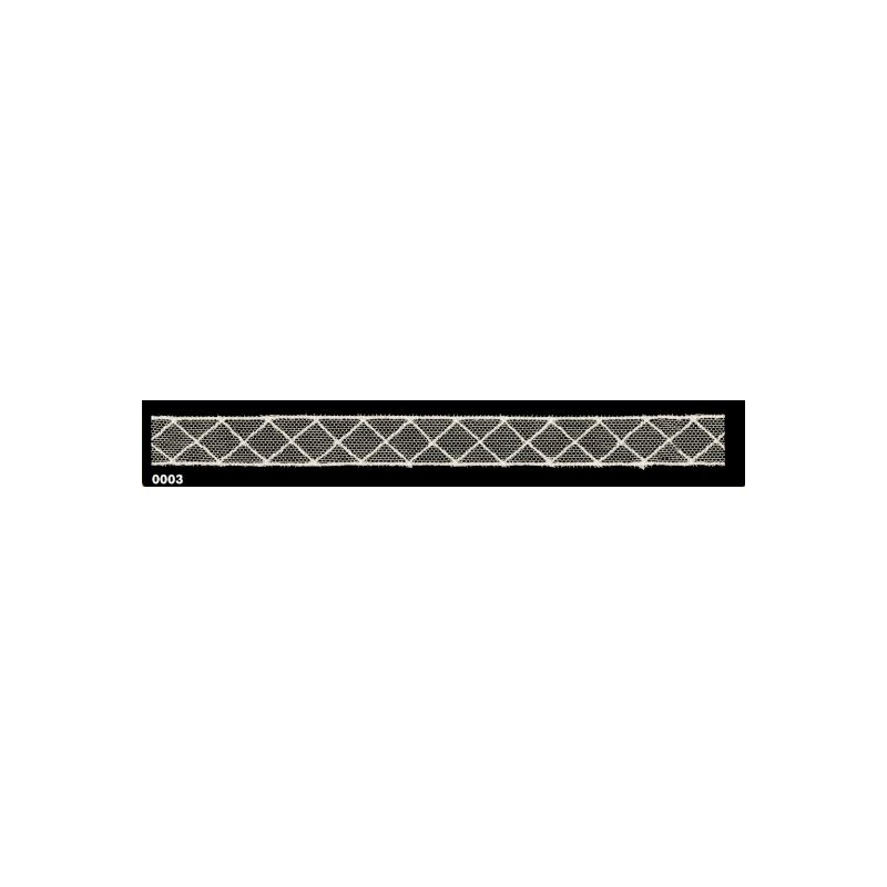 803204-0003 XENO ENTREDOS TUL BORDADO 15 MM. ALGODON 50%-NYLON 50% BEIG Venta en piezas de 13.00 M