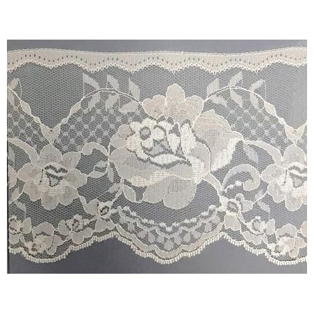 8173-003 PUNTILLA NYLON EREN 100 MM. POLIESTER 100% MARFIL Venta en piezas de 50.00 M