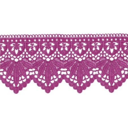 908245-07 PUNTILLA GUIPUR FANTASIA ABDIAS 88 MM. POLIESTER 100% VIOLETA Venta en piezas de 9.10 M