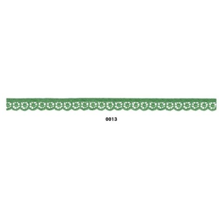 908246-13 REMATE GUIPUR FANTASIA LIORA 10 MM. POLIESTER 100% VERDE Venta en piezas de 18.20 M