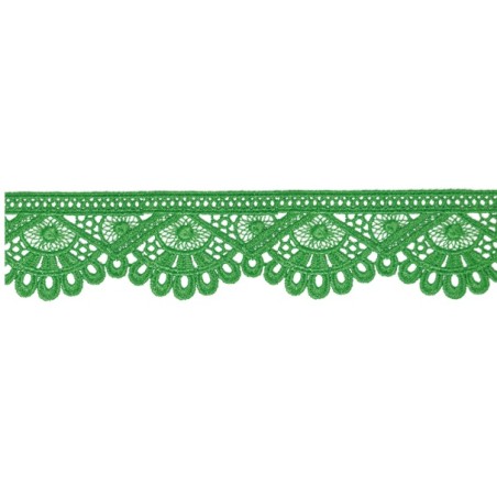 908248-13 PUNTILLA GUIPUR FANTASIA DEVA 42 MM. POLIESTER 100% VERDE Venta en piezas de 9.10 M