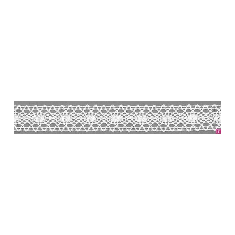 9302-0 ENTREDOS BOLILLO ORNELA 20 MM. ALGODON 100% BLANCO Venta en piezas de 25.00 M