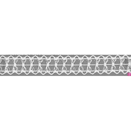 9311-0 GALON BOLILLO KAEL 23 MM. ALGODON 100% BLANCO Venta en piezas de 25.00 M
