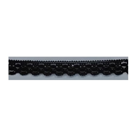 9324-004 PUNTILLA BOLILLO ENELDO 15 MM. ALGODON 100% NEGRO Venta en piezas de 25.00 M