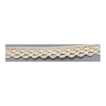 9324-102 PUNTILLA BOLILLO ENELDO 15 MM. ALGODON 100% MARFIL Venta en piezas de 25.00 M