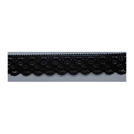 9325-004 PUNTILLA BOLILLO ENELDO 25 MM. ALGODON 100% NEGRO Venta en piezas de 25.00 M
