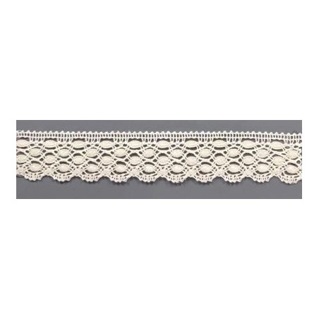 9325-101 PUNTILLA BOLILLO ENELDO 25 MM. ALGODON 100% NATURAL Venta en piezas de 25.00 M