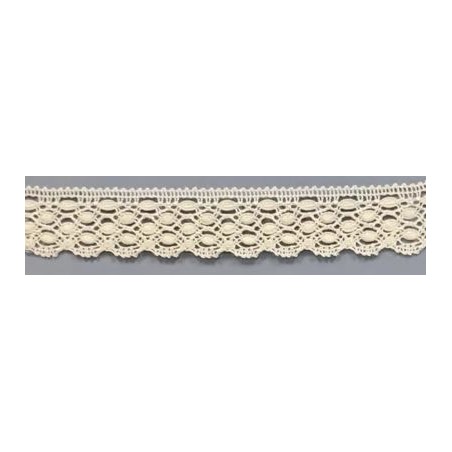 9325-102 PUNTILLA BOLILLO ENELDO 25 MM. ALGODON 100% MARFIL Venta en piezas de 25.00 M