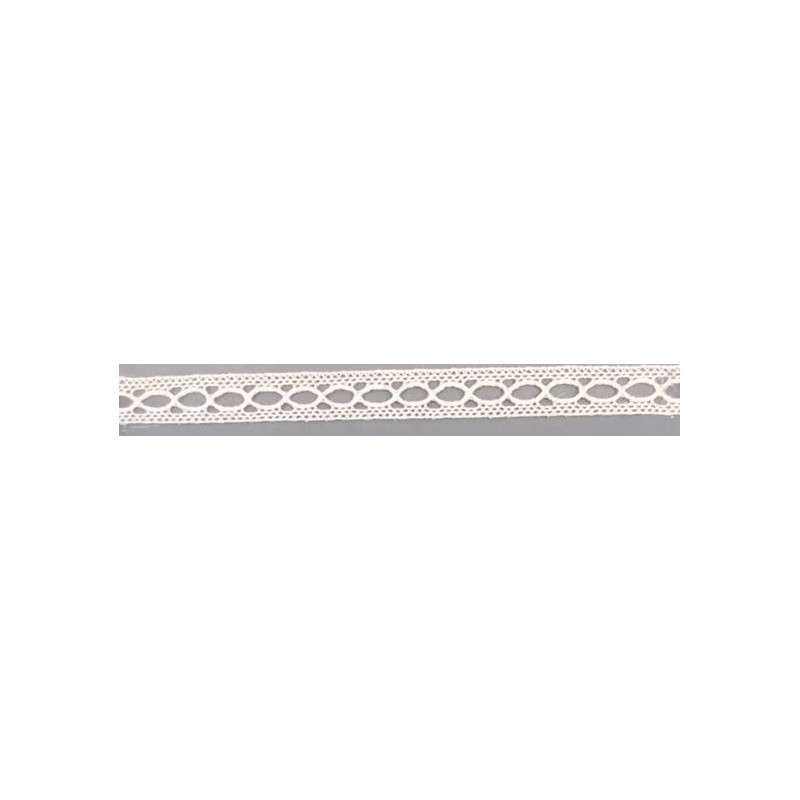 9326-000 ENTREDOS BOLILLO CAROM 12 MM. ALGODON 100% BLANCO Venta en piezas de 25.00 M