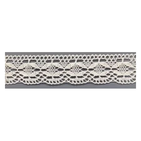 9329-000 PUNTILLA BOLILLO DAIKON 30 MM. ALGODON 100% BLANCO Venta en piezas de 25.00 M