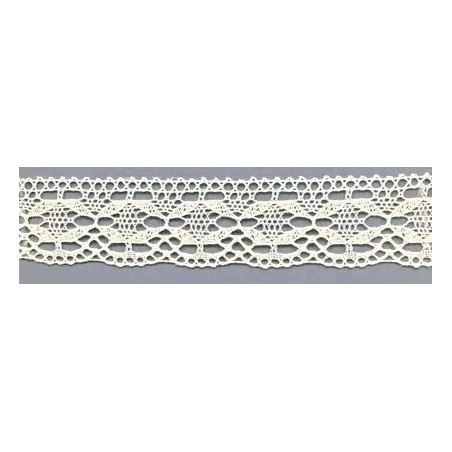 9329-102 PUNTILLA BOLILLO DAIKON 30 MM. ALGODON 100% MARFIL Venta en piezas de 25.00 M