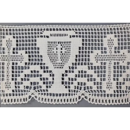 9331-000 PUNTILLA BOLILLO BOZZ 130 MM. ALGODON 100% BLANCO Venta en piezas de 25.00 M