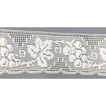 9333-000 PUNTILLA BOLILLO EUNICE 85 MM. ALGODON 100% BLANCO Venta en piezas de 25.00 M