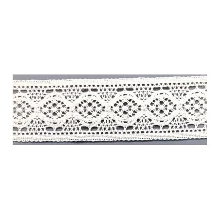 9334-000 ENTREDOS BOLILLO AJENUZ 45 MM. ALGODON 100% BLANCO Venta en piezas de 25.00 M