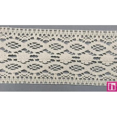 9480-102 ENTREDOS BOLILLO OSMARY 70 MM. ALGODON 100% MARFIL Venta en piezas de 25.00 M
