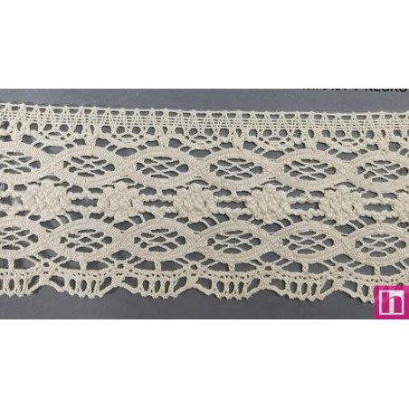 9481-102 PUNTILLA BOLILLO OSMARY 70 MM. ALGODON 100% MARFIL Venta en piezas de 25.00 M