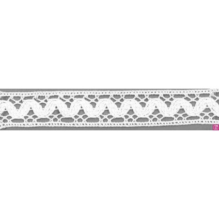 9483-0 ENTREDOS BOLILLO NADIR 25 MM. ALGODON 100% BLANCO Venta en piezas de 25.00 M