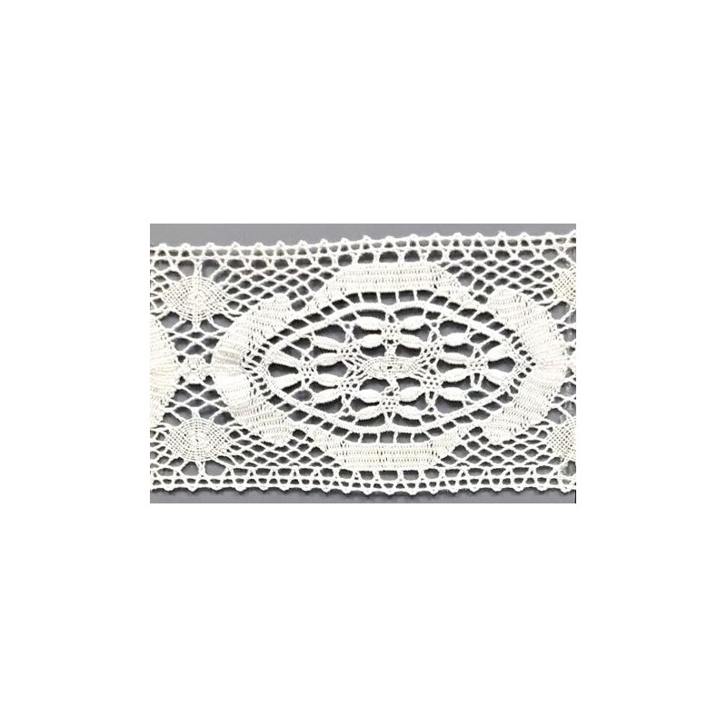 9490-000 ENTREDOS BOLILLO AJEDREA 85 MM. ALGODON 100% BLANCO Venta en piezas de 25.00 M