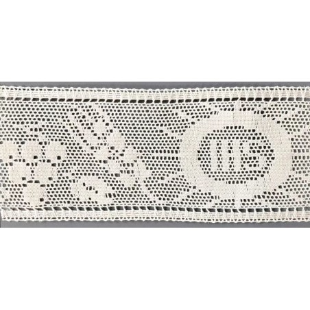9495-000 ENTREDOS BOLILLO TIMOTEO 95 MM. ALGODON 100% BLANCO Venta en piezas de 25.00 M