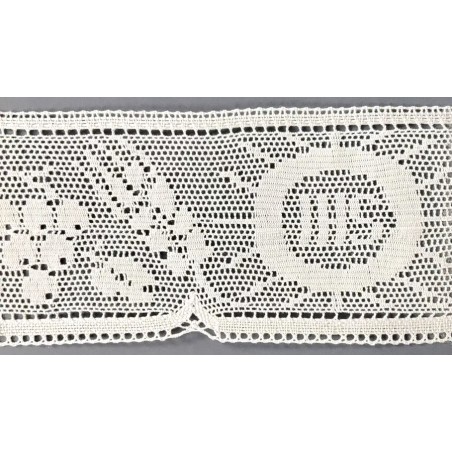 9496-000 PUNTILLA BOLILLO TIMOTEO 110 MM. ALGODON 100% BLANCO Venta en piezas de 25.00 M
