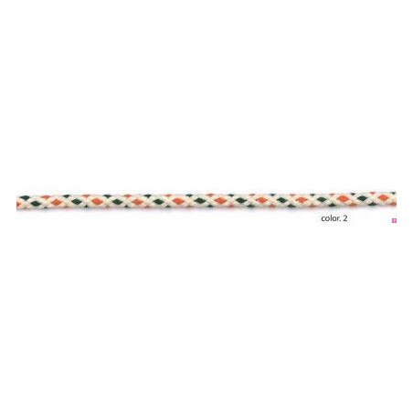9596-02 CORDON FANTASIA LIMUN 5 MM. ALGODON 80%-POLIESTER 20% BEIG/MULTI Venta en piezas de 25.00 M