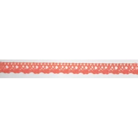 9616-019 PUNTILLA BOLILLO NYX 12 MM. POLIESTER 100% CORAL Venta en piezas de 25.00 M
