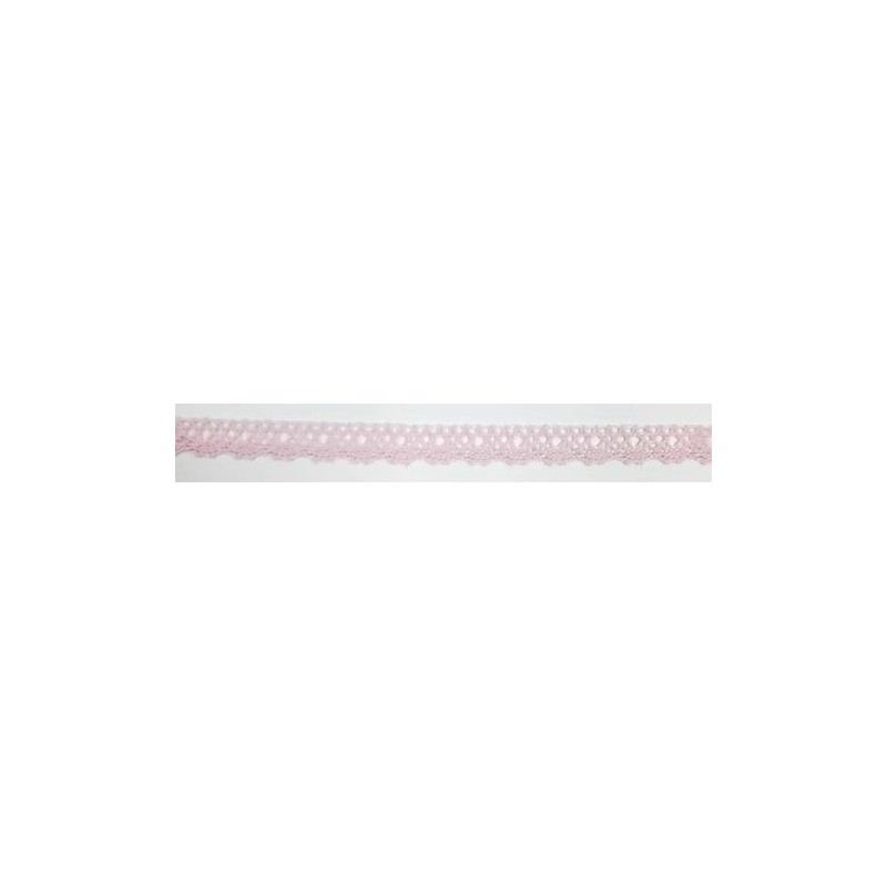 9616-036 PUNTILLA BOLILLO NYX 12 MM. POLIESTER 100% ROSA Venta en piezas de 25.00 M