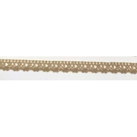 9616-070 PUNTILLA BOLILLO NYX 12 MM. POLIESTER 100% CAMEL Venta en piezas de 25.00 M